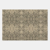 Elegantes Gold Wrapping Paper Flachblatt Set von 3 Geschenkpapier Set (Vorderseite 3)