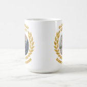 Elegantes Gold Wreath Foto 60. Hochzeitstag Kaffeetasse (Mittel)