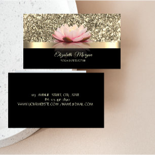 Elegantes Gold, Yoga-Lehrerin Lotosblume Visitenkarte