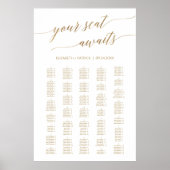 Elegantes Gold Your Seat erwartet mehr als 200 Sit Poster (Vorne)