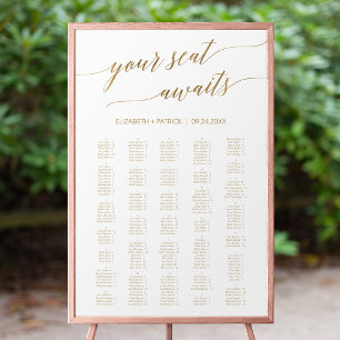 Elegantes Gold Your Seat erwartet mehr als 200 Sit Poster