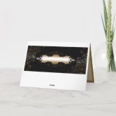 Elegantes Gold-Zierbanner Karte (Rückseite)