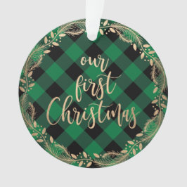 Elegantes Gold zu unseren ersten Weihnachten als M Ornament