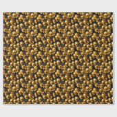 Elegantes Goldballon-Fliesenmuster Geschenkpapier (Flach)