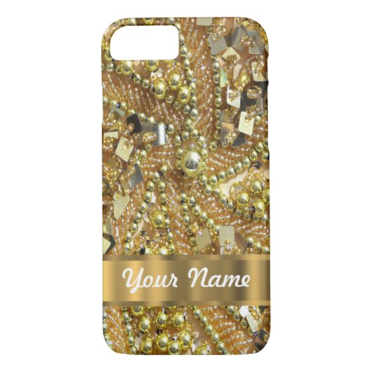 Elegantes Goldbling Case-Mate iPhone Hülle (Rückseite)