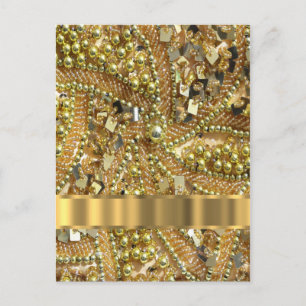Elegantes Goldbling Postkarte