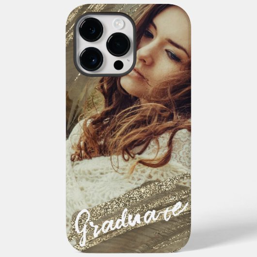 Elegantes goldbraunes Grün für Graduate Foto Case-Mate iPhone Hülle (Rückseite)
