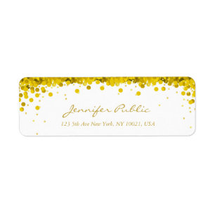 Elegantes Goldconfetti-Skript-Luxe modernes