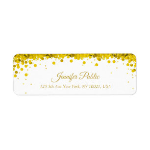 Elegantes Goldconfetti-Skript-modernes