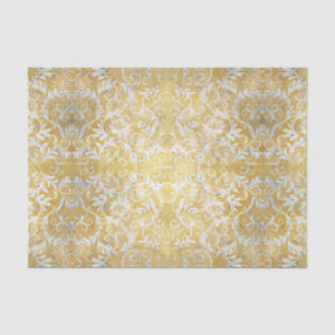 Elegantes Golddamast-Muster Seidenpapier