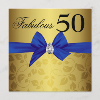 Elegantes Golddekorativer Bogen-Edelstein Einladung