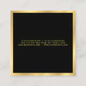 Elegantes Goldeinfaches schlichtes modernes Quadratische Visitenkarte (Rückseite)