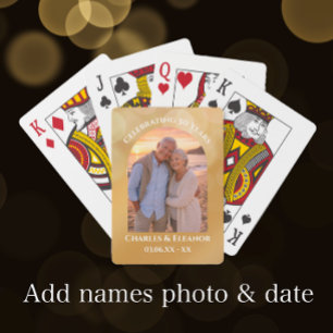 Elegantes Golden-Arch-Photo-Geschenk zum 50. Jubil Spielkarten