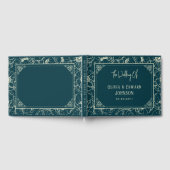 Elegantes Golden Bloom Wedding Gästebuch (Voll)