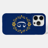 Elegantes Golden C Letter Monogram Case-Mate iPhone Hülle (Rückseite (Horizontal))