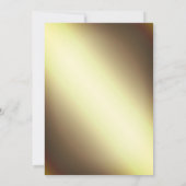 Elegantes Golden Christmas Dinner Party Einladung (Rückseite)