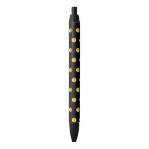 Elegantes Golden Confetti Muster auf schwarz Kugelschreiber