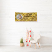 Elegantes Golden Custom Foto Retirement Party Bann Banner (Insitu)