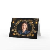 Elegantes Golden Floral Neujahr Party Einladung