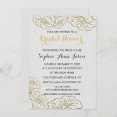 Elegantes Golden Foil Bridal Einladung (Vorne/Hinten)