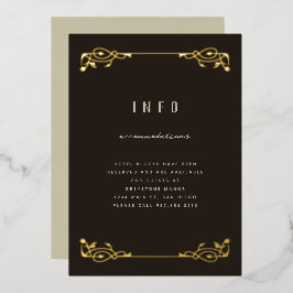 Elegantes Golden Foil Parco Tassino Folieneinladung