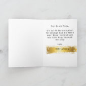 Elegantes Golden Foto Godmutteranfrage Karte (Innenseite)