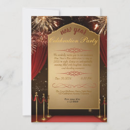 Elegantes Golden Gates Neujahr Einladungs-Party Einladung