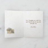 Elegantes Golden Ginkgo Deepest Business Beileid Karte (Innenseite)