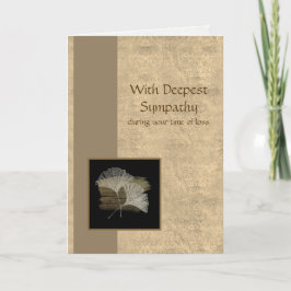 Elegantes Golden Ginkgo Tieftes Beileid Karte