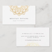 Elegantes Golden Mandala Logo Visitenkarte (Vorne/Hinten)