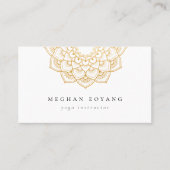 Elegantes Golden Mandala Logo Visitenkarte (Vorderseite)