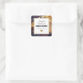 Elegantes Golden Marble Artistic Product Quadratischer Aufkleber (Tasche)