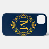 Elegantes Golden Monogram Design Case-Mate iPhone Hülle (Rückseite (Horizontal))