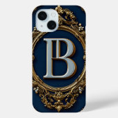 Elegantes Golden Monogram Design Case-Mate iPhone Hülle (Rückseite)