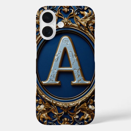 Elegantes Golden Monogram Design Case-Mate iPhone Hülle (Rückseite)