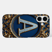 Elegantes Golden Monogram Design Case-Mate iPhone Hülle (Rückseite (Horizontal))