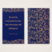 Elegantes Golden Navy Blues-Muster Bibel-Lesezeich (Vorne & Hinten)