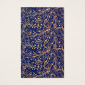 Elegantes Golden Navy Blues-Muster Bibel-Lesezeich (Rückseite)