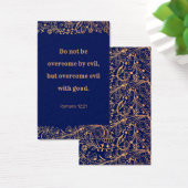 Elegantes Golden Navy Blues-Muster Bibel-Lesezeich (Schreibtisch)