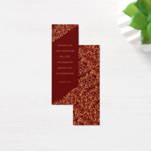 Elegantes Golden Pattern Bible Quote Lesezeichen (Schreibtisch)