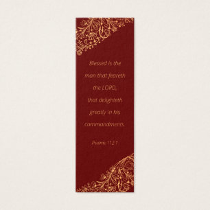 Elegantes Golden Pattern Bible Quote Lesezeichen