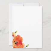 Elegantes Golden Poppy Brautparty Einladung (Rückseite)