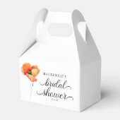 Elegantes Golden Poppy Brautparty Geschenkschachtel (Rückseite)