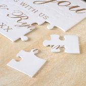 Elegantes Golden Script Foto Hochzeit Vielen Dank Puzzle (Seite)