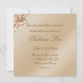 Elegantes Golden Swans Brautparty Einladung (Rückseite)