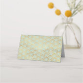 Elegantes Golden Turquoise Platzkarte (Rückseite)