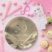 Elegantes Golden Wedding 50-jähriges Party Pappteller (Party)