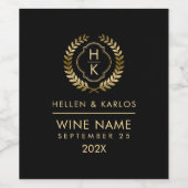 Elegantes Goldenen Fest Weinkeller und Weine Weinetikett (Einzelnes Label)