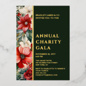 Elegantes Goldenen Tal Wohltätigkeit Parco Civico- Folieneinladung (Vorderseite)