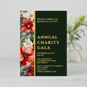 Elegantes Goldenen Tal Wohltätigkeit Parco Civico- Folieneinladung (Stehend vorne)